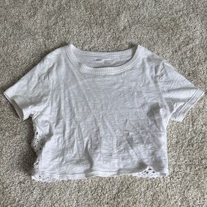 Aerie Open Back White Top